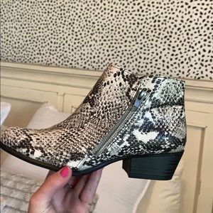 Snakeskin Booties